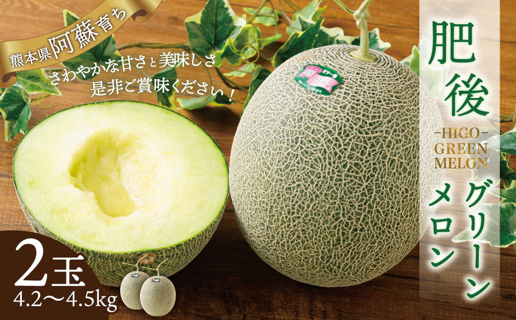 肥後グリーンメロン 2玉 (4.2～4.5kg)