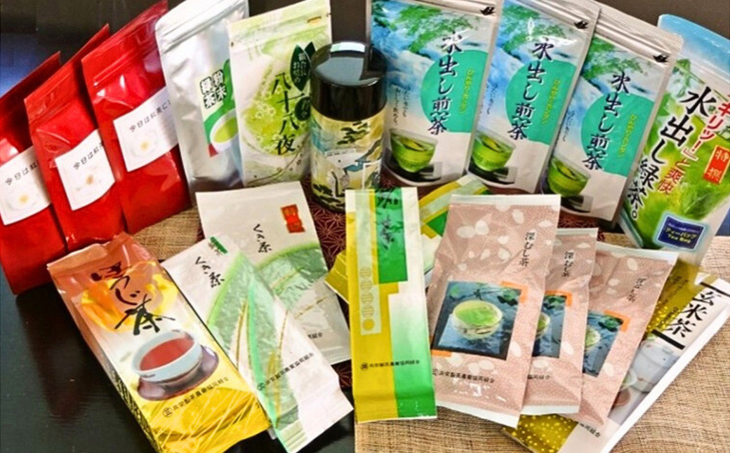 静岡茶 おすすめ 深蒸し茶 バラエティセット（お茶：10種・茶筒1本）お茶 お茶セット 緑茶 抹茶 玄米茶 ティーバッグ 和紅茶