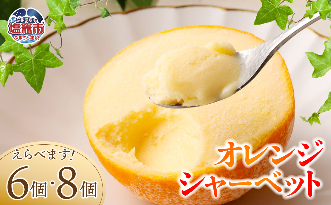 オレンジシャーベット 選べる個数 6個入り／8個入り セット 【10,000円～12,000円寄附コース】