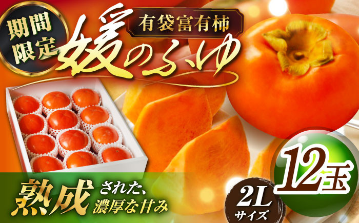 有袋富有柿「媛のふゆ」　2Lサイズ 約3㎏箱入（12玉入り）