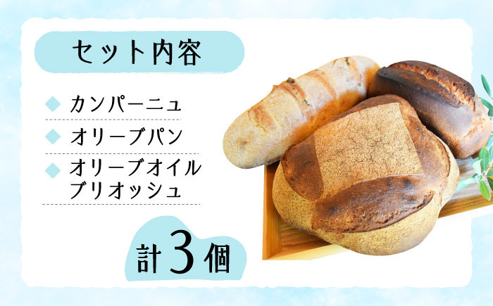人気 石窯パン 詰め合わせ Aセット (3個)  パン ハードパン セット 詰め合わせ 江田島