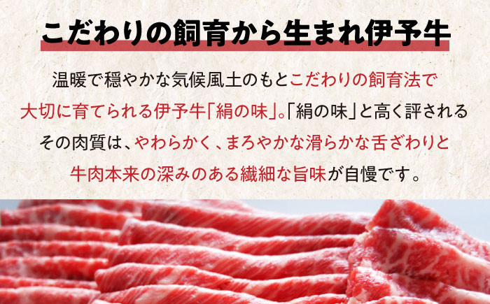 【冷凍】 国産 牛肉 伊予牛「絹の味」 3種食べ比べセット(ロース、肩ロース、モモ)