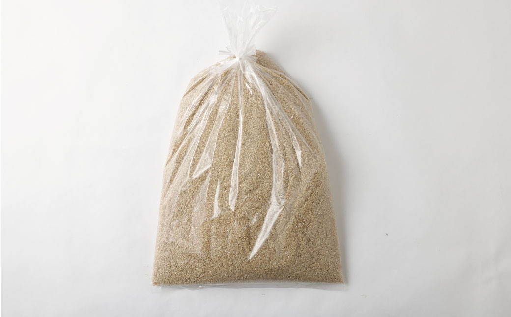 【6回定期便】津留いちご園のお米 玄米 農薬・化学肥料不使用(栽培期間中) 約5kg×6回
