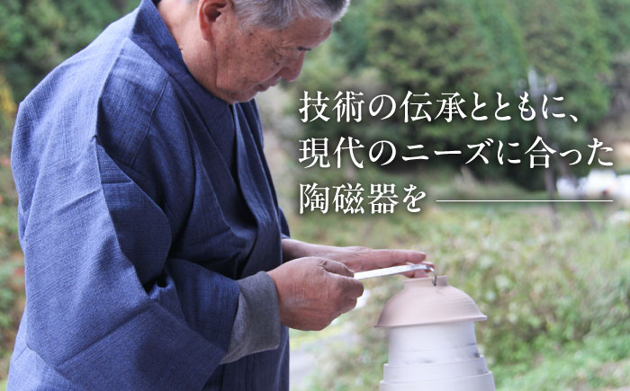 【有田焼】卓上アイスペール・ミニクーラー 白磁 トング付き /やきもの工房 成 [UDU002]