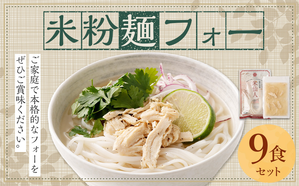 米粉麺 フォー 9食 セット（麺のみ +3パック）