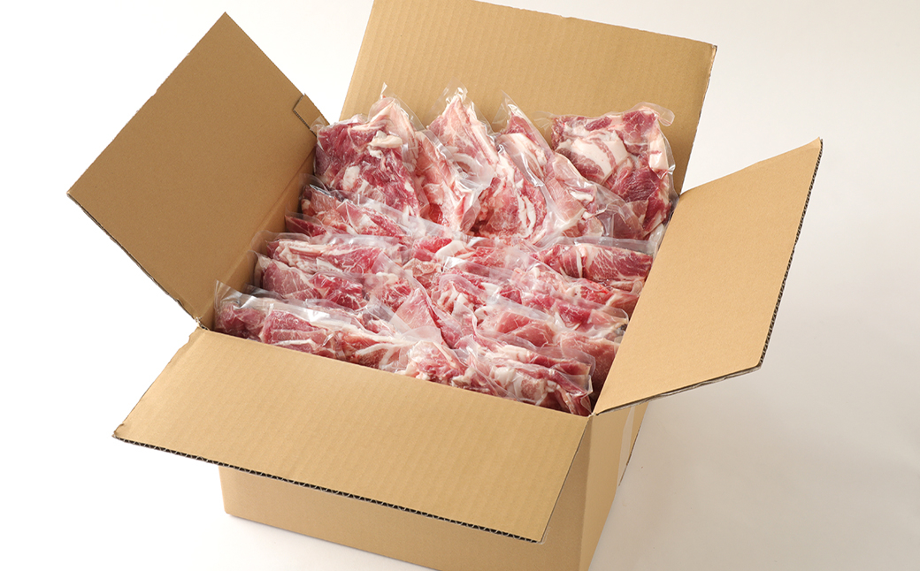 【2ヶ月毎3回定期】 モンヴェールポーク こま切れ 計18kg （6kg×3回） 豚肉 小分け 冷凍