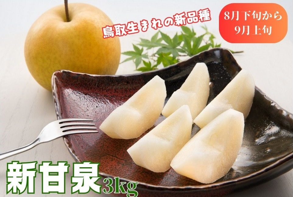 糖度が高くジューシーな食感の鳥取オリジナル梨“新甘泉”
