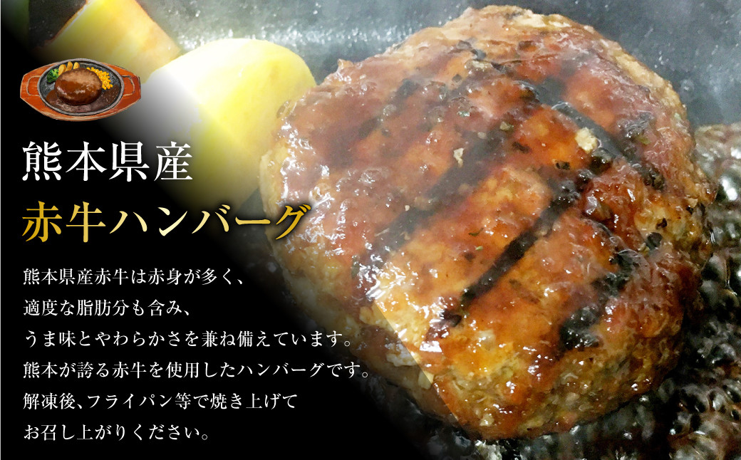 【6ヶ月定期便】熊本県産赤牛ハンバーグ 1.5kg（150g×10個）