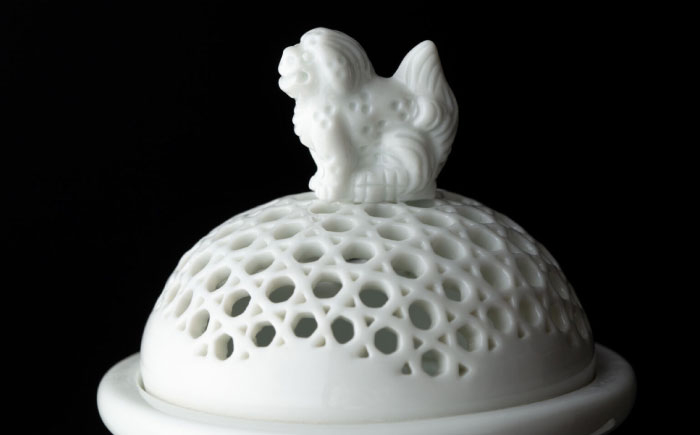 【茂右ェ門窯】鳳凰耳籠目透 細長 [UCP010]