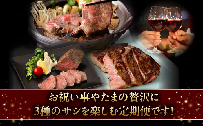 【3回定期便】A5等級 佐賀牛 艶さしプレミアム定期便 /ナチュラルフーズ [UBH118]