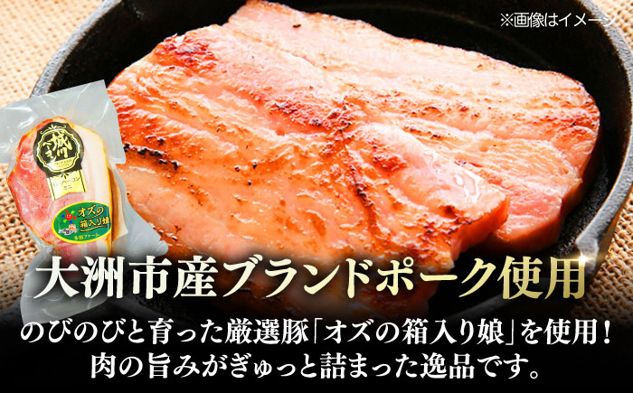 大洲市産ブランドポーク『オズの箱入り娘』を使用したベーコンブロック×6ケ