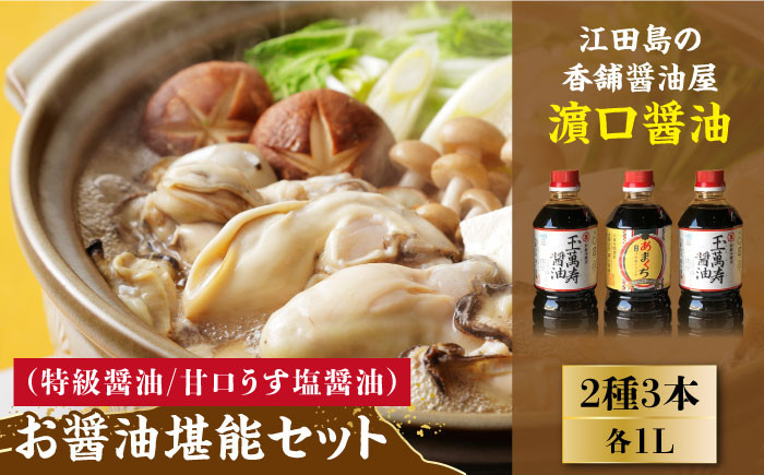 一度使うと手放せない！リピーター続出のお醤油堪能セット 1L×3本 料理 うす塩 健康 濃口 和食