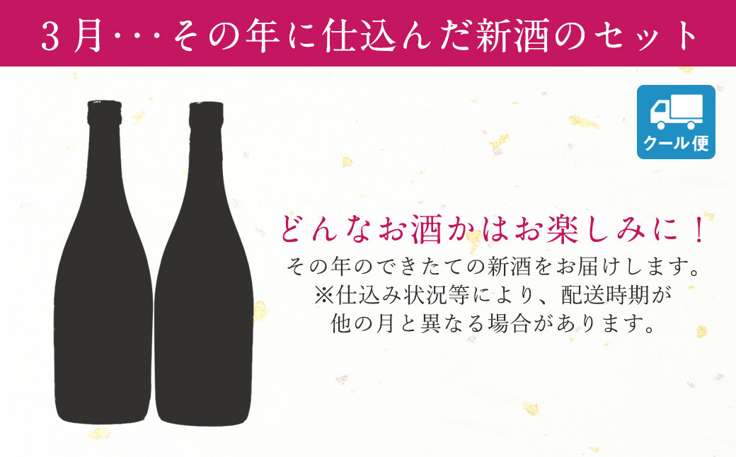 【年6回定期便】佐藤酒造 季節の日本酒 720ml 2本×6回