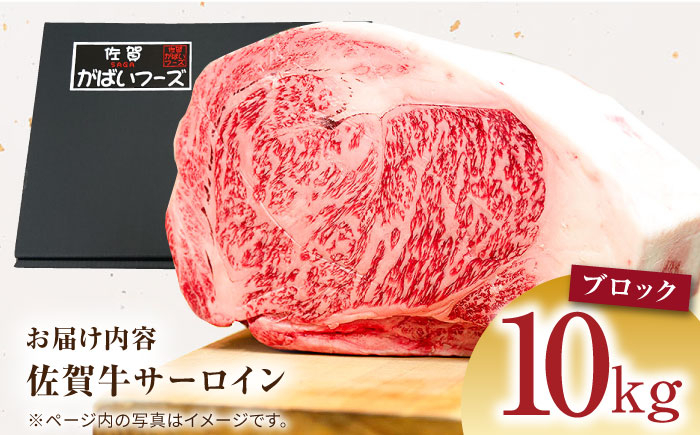 【全国有数のブランド牛】佐賀牛サーロインブロック 10kg【がばいフーズ】A5ランク 佐賀牛 [HCS110]