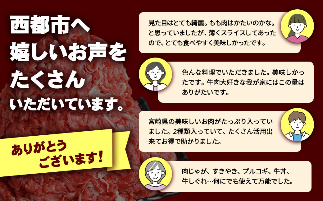 黒毛和牛切り落とし1.8kgの大容量を900g×2パックでご用意いたしました。