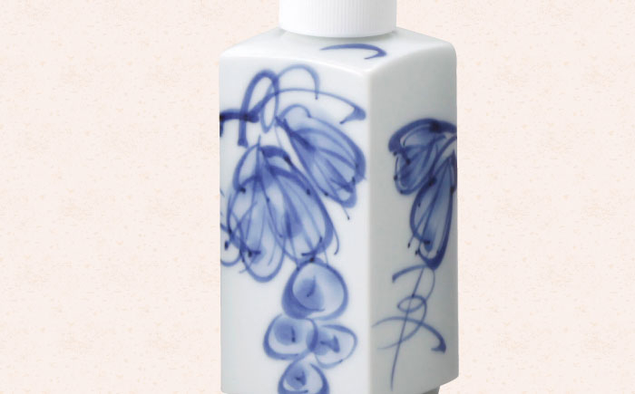 【有田焼】ポチっとちょいかけ 醤油さし 角型 ぶどう /やきもの工房 成 [UDU057]