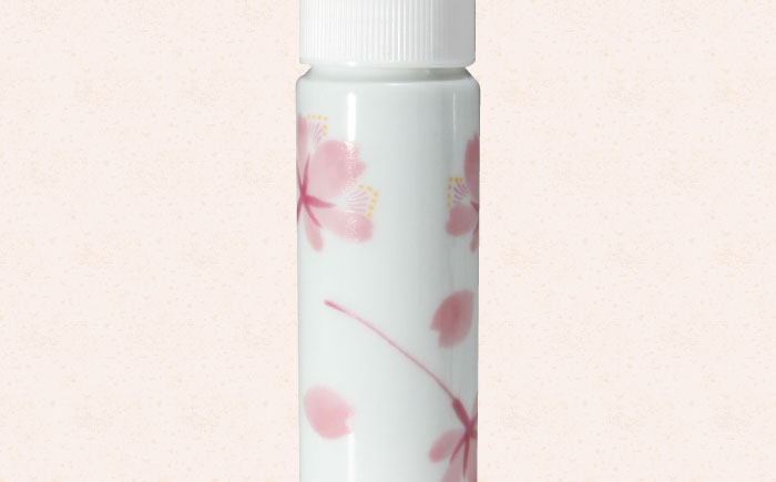 【有田焼】ポチっとちょいかけ 醤油さし 携帯型 丸型 桜 /やきもの工房 成 [UDU072]