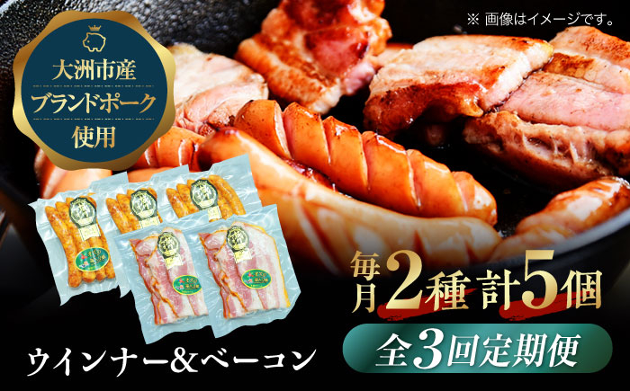 秒でプラスもう一品！大洲市産ブランドポーク『オズの箱入り娘』を使用したベーコンとウィンナーセット（小）