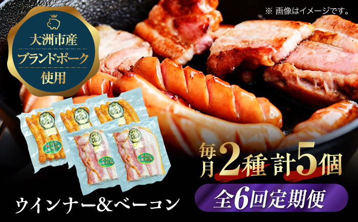 秒でプラスもう一品！大洲市産ブランドポーク『オズの箱入り娘』を使用したベーコンとウィンナーセット（小）