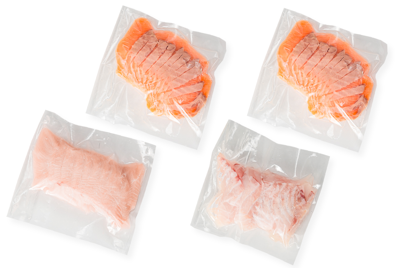 サーモン ×2、ブリトロ ×1・マダイ ×1 各150gを4袋セット!
お刺身スライスよりお買い得価格です!