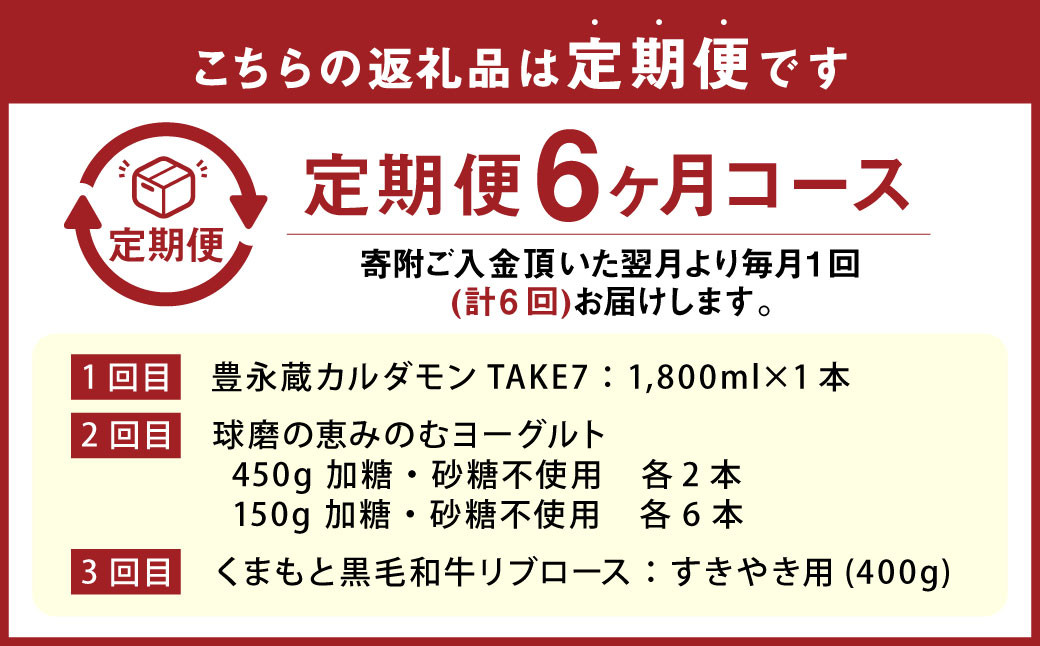 【定期便】6か月連続で届く！湯前町の人気返礼品 6か月定期便