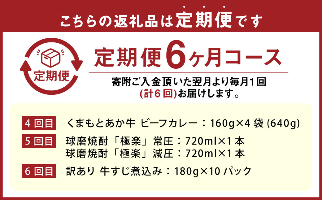 【定期便】6か月連続で届く！湯前町の人気返礼品 6か月定期便
