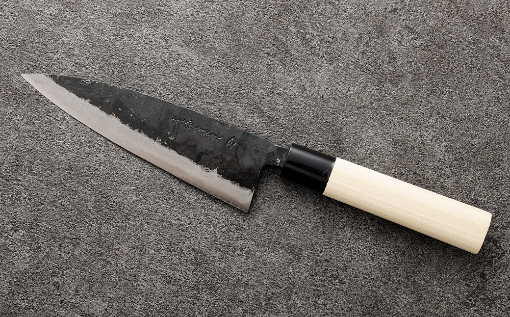 【土佐打刃物】黒打舟行 万能包丁 16.5cm（両刃）