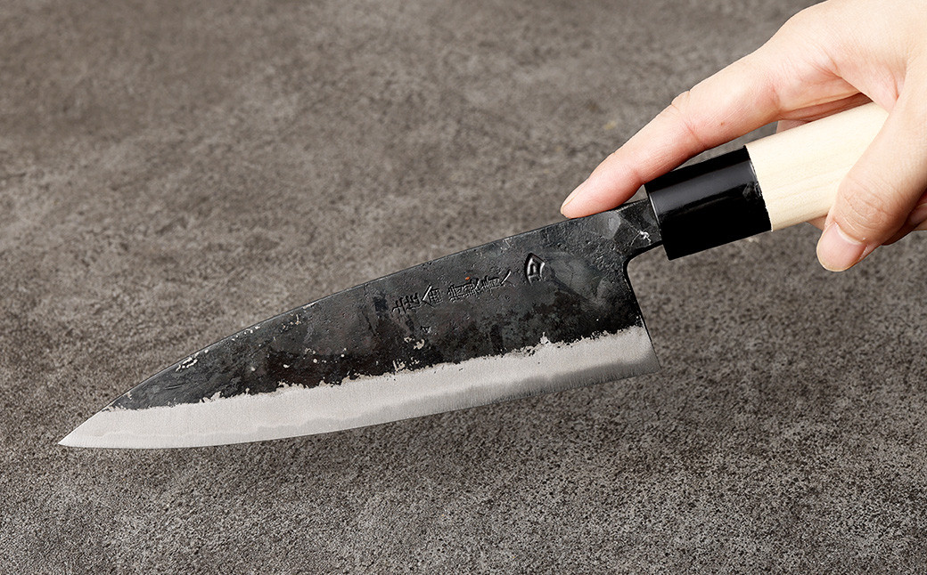 【土佐打刃物】黒打舟行 万能包丁 16.5cm（両刃）