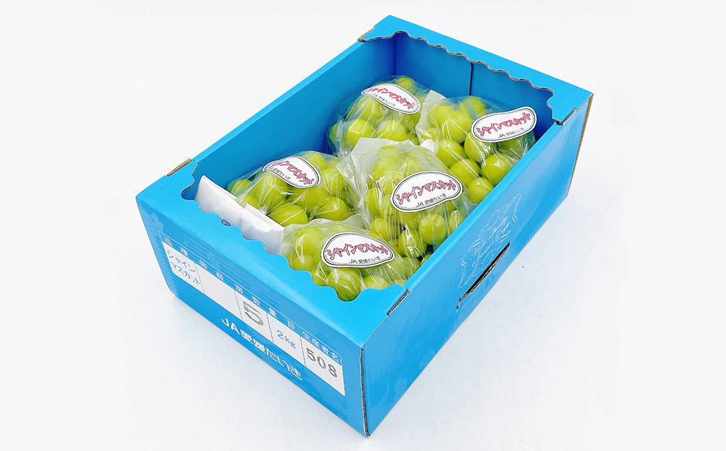 内子町産 シャインマスカット ムジ 3～5房入 約2kg