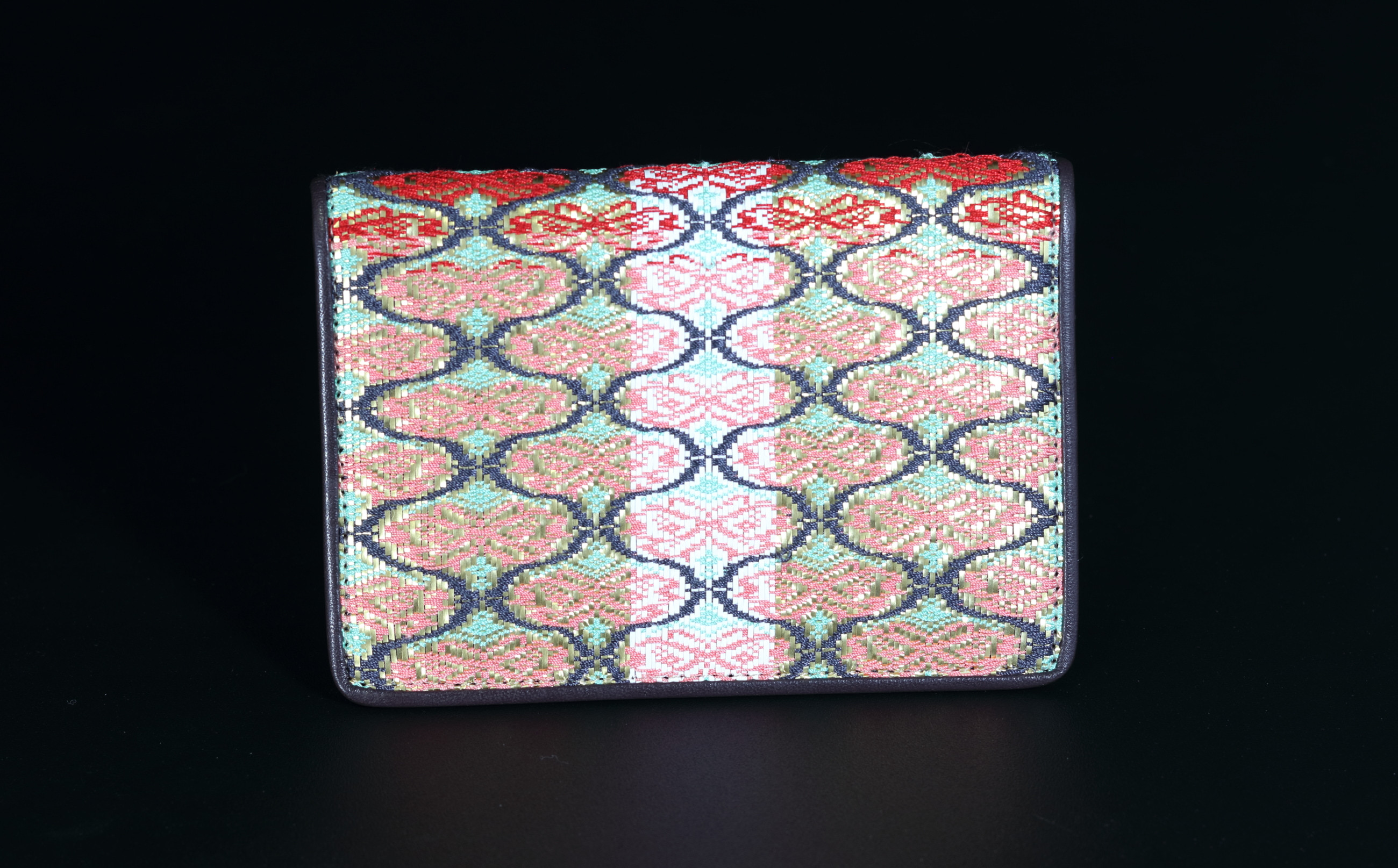 井手美弥子 佐賀錦 朱華蝶々(カード入れ)