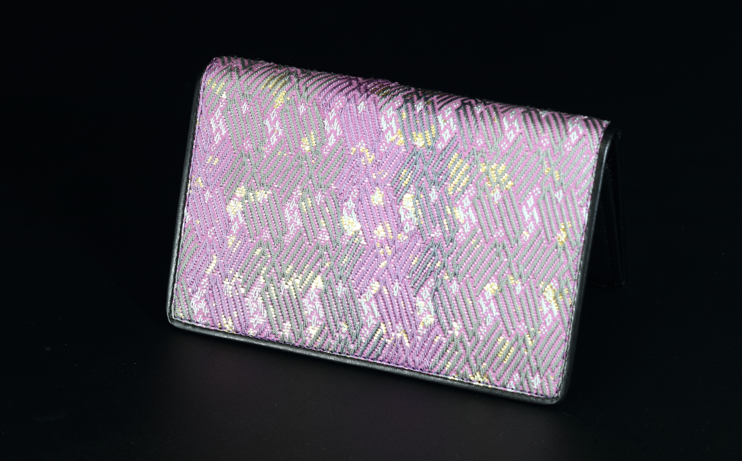 井手美弥子 佐賀錦 若紫変型紗綾形(名刺入れ)