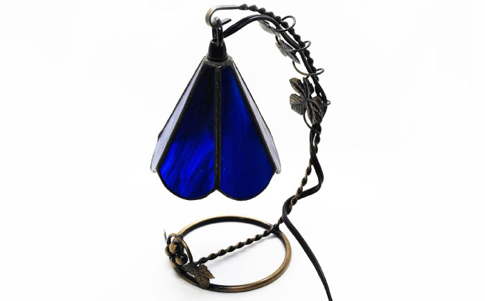 ランプ ガラス インテリア 照明 ヴァインランプ 青 ステンドグラス 長崎