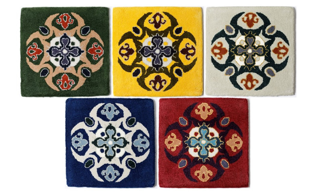 左上から、みる地、山吹地、淡々墨茶地、中藍地、赤すおう地です。お好きな物を一つ選び、応援メッセージ欄へご記入ください。