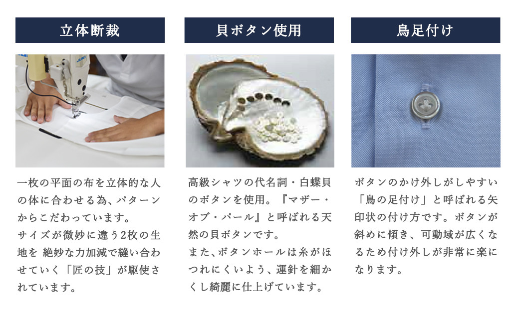 EASY CARE 42-86 白ブロードR HITOYOSHIシャツ