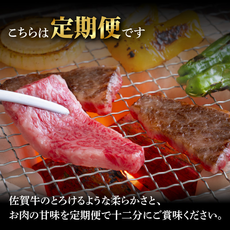 トップブランド牛「佐賀牛カルビ焼肉用」定期便（全6回配送）