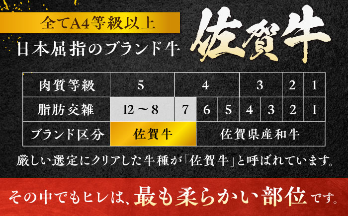 【6回定期便】 総計 1.68kg 佐賀牛 ヒレ ステーキ 140g× 2枚 【極上の柔らかさ】 
