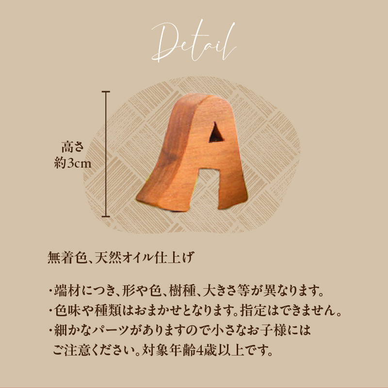 木製アルファベット 9文字セット