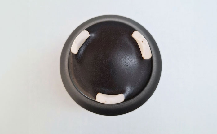 黒窯シーラカンス 銅 香酒盃(L) /伝平窯 [UDW003]