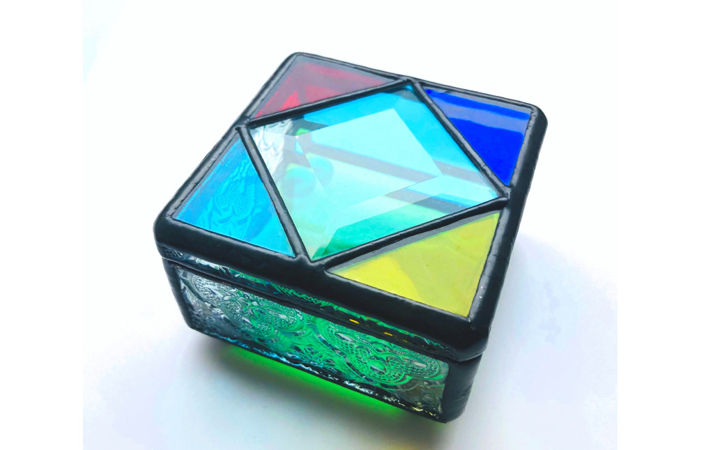 ジュエリーボックス 大 / ステンドガラス ジュエリーケース アクセサリー 入れ物 ファッション 小物
