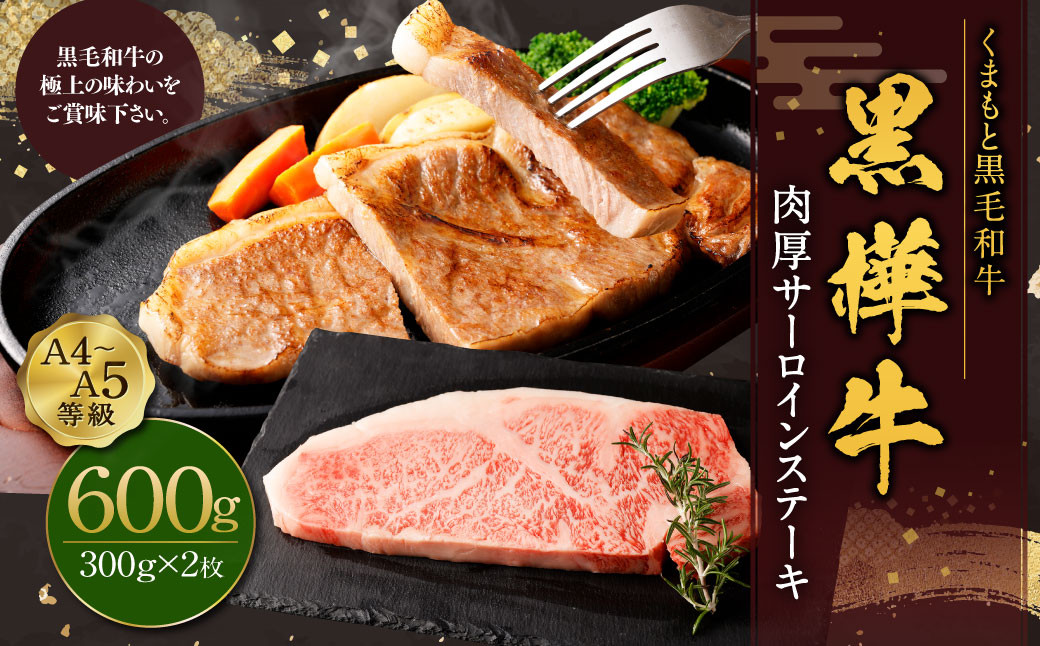 黒樺牛 肉厚サーロインステーキ 約600g (約300g×2パック)