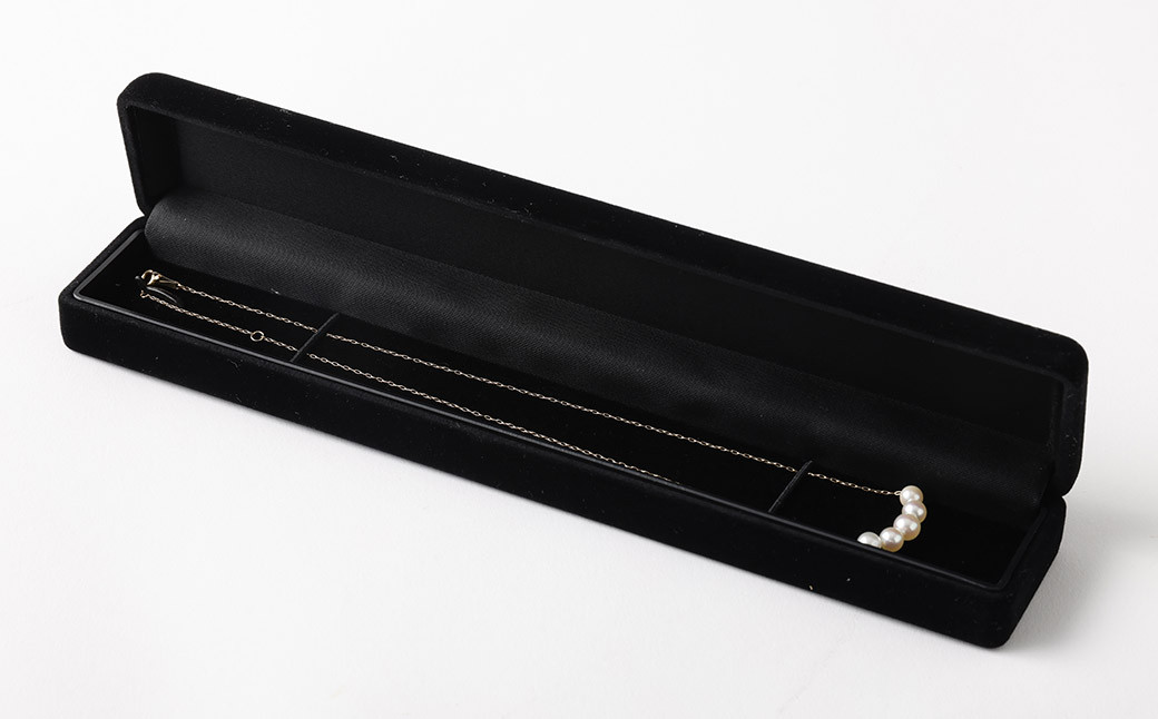 K18 あこや真珠（5個）ネックレス（40cm）