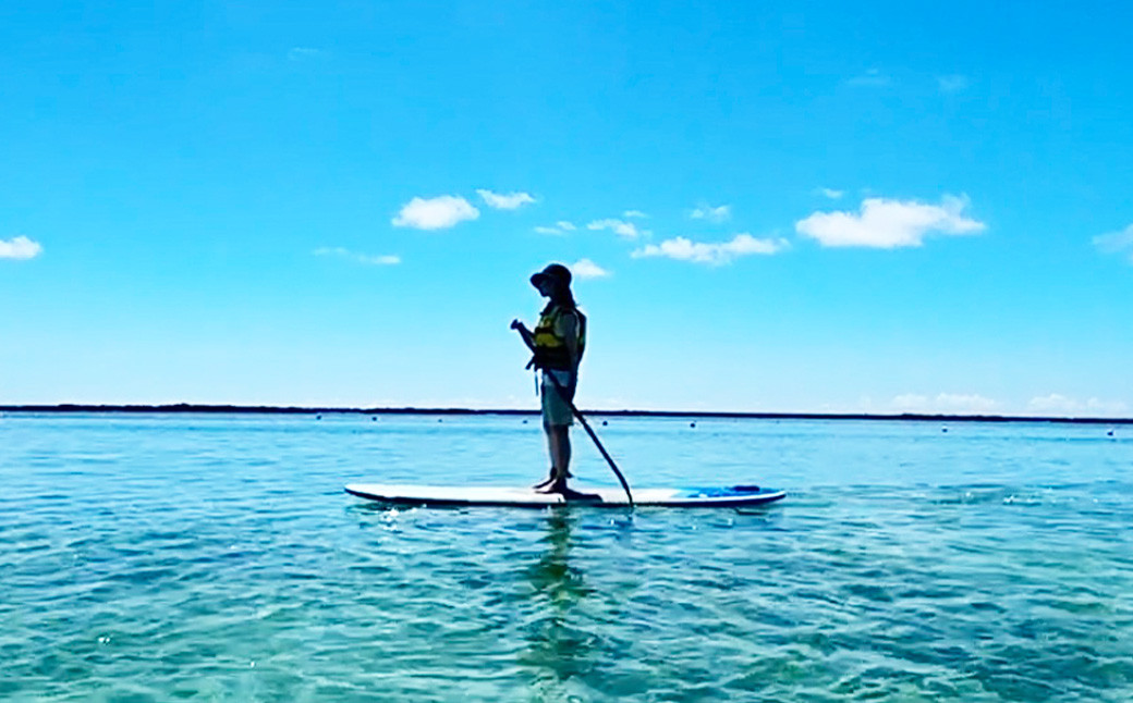 【鹿児島 徳之島】 与名間ビーチ スタンドアップパドル（SUP） 利用券 マリンアクティビティ レンタルチケット