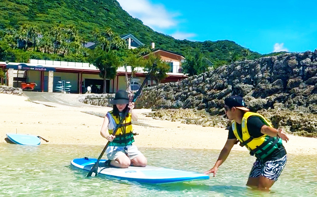 【鹿児島 徳之島】 与名間ビーチ スタンドアップパドル（SUP） 利用券 マリンアクティビティ レンタルチケット