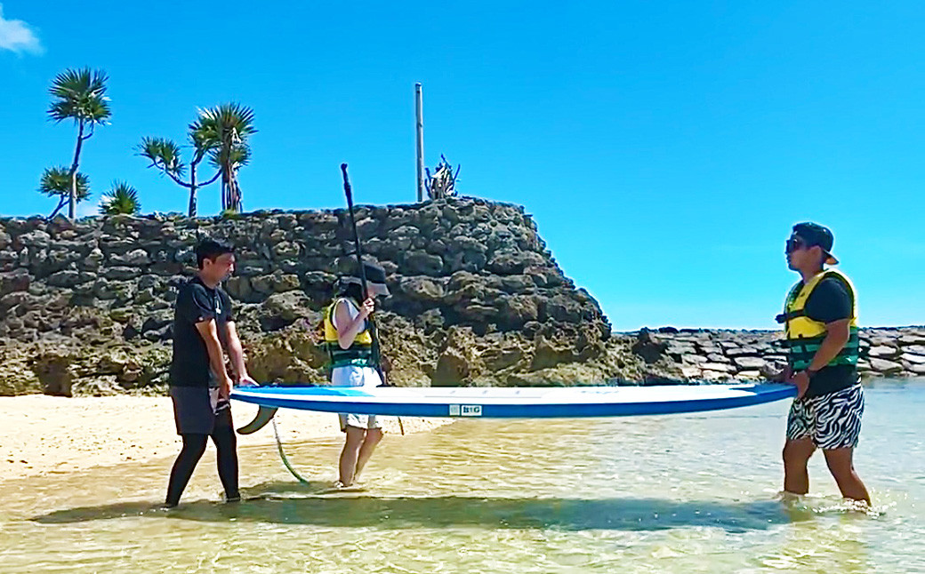 【鹿児島 徳之島】 与名間ビーチ スタンドアップパドル（SUP） 利用券 マリンアクティビティ レンタルチケット