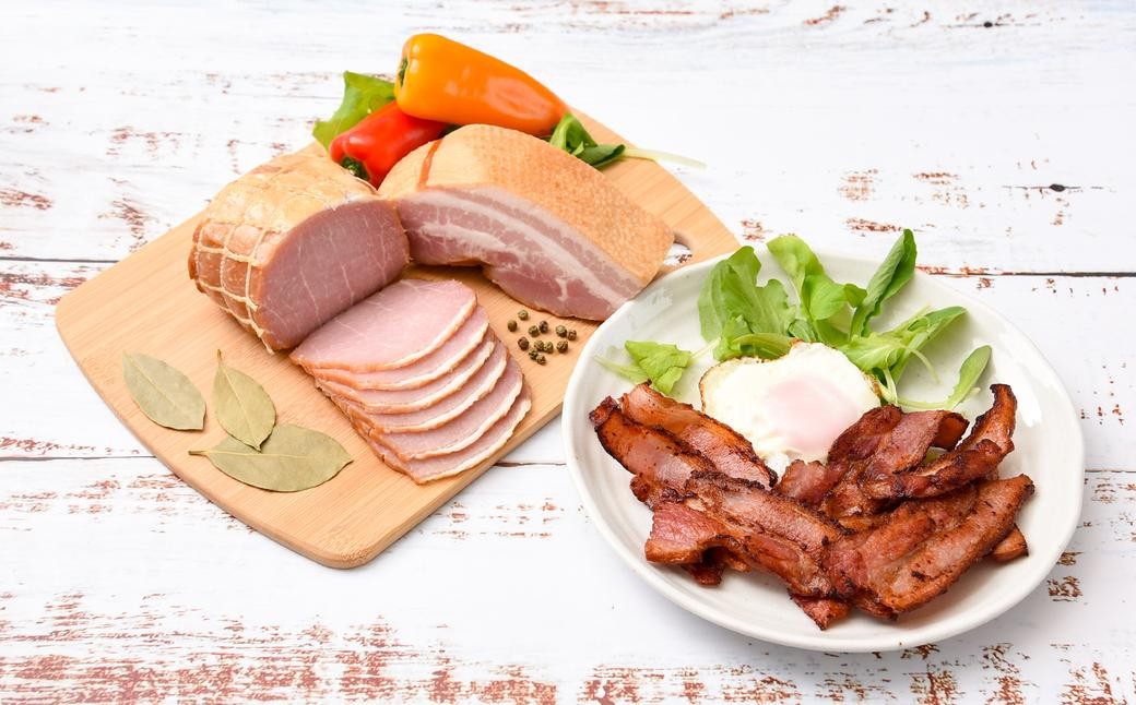 【数量限定】明治屋伝承セット ロースハム 320g ベーコン 200g / 詰め合わせ セット 肉 お肉 長崎県 長崎市