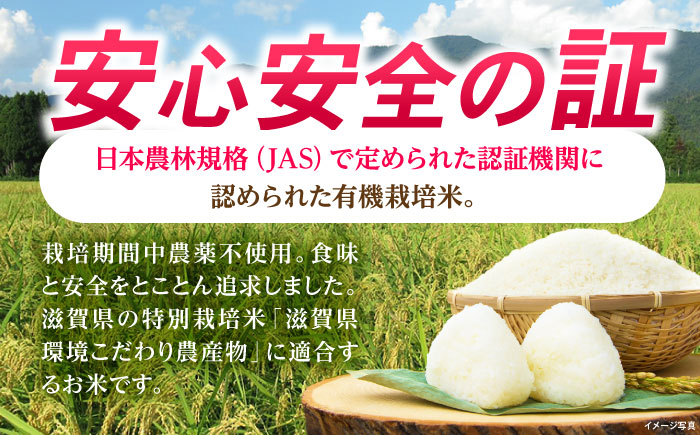 滋賀県産 JASオーガニック コシヒカリ 白米真空パック 5kg×2袋　米 お米 白米  10kg 米 お米 ご飯 ごはん