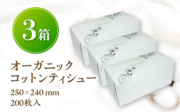 オーガニック コットンティシュー 3箱セットティッシュ ティシュー ボックスティッシュ ティッシュペーパー BOXティッシュ