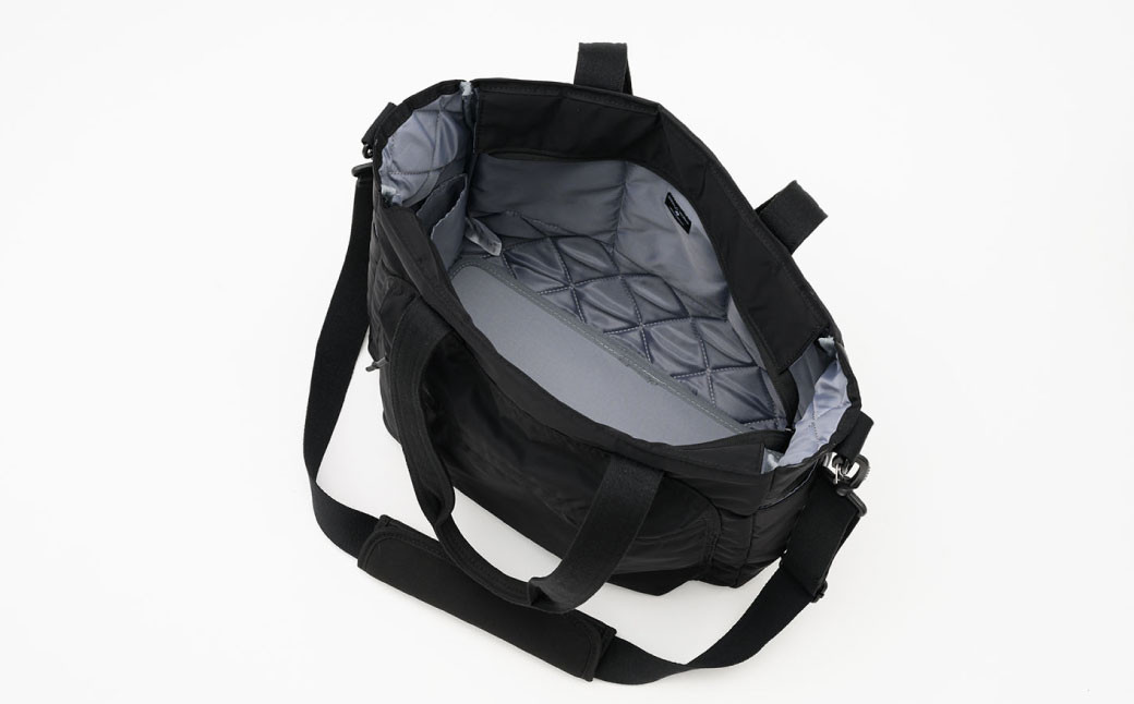 リサイクルナイロン シンプルトートバッグ ブラック SW-RN002-BK