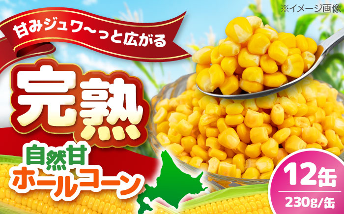 自然甘ホールコーン 12缶 コーン コーン缶 とうもろこし トウモロコシ 北海道 常温 常温配送 