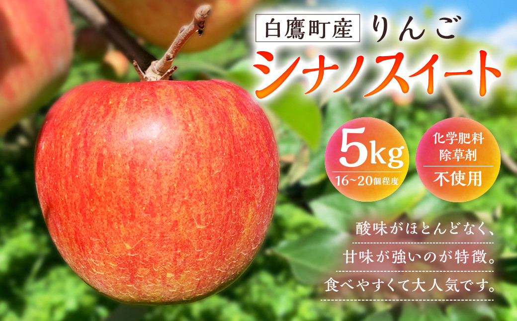 白鷹町産りんご （シナノスイート） 5kg 